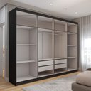 Ver imagem 5 de Guarda-roupa Casal Aurora Radiante 8 Portas 4 Gavetas com Espelho - Panorama Móveis