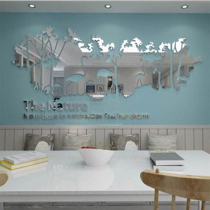 Espelho Decorativo Natureza - Espelhado Prata