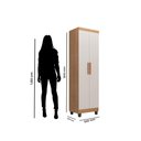 Ver imagem 3 de Armário Multiuso Lite Nature Off White – Móveis Leão