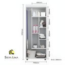 Ver imagem 3 de Armário Multiuso Lavanderia - Julia:Branco