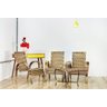 Cadeiras de área Napoly 4 lugares para varanda edicula, churrasqueira, sala COR ARGILA - 4