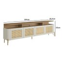 Ver imagem 4 de Rack Sala 4 Portas Palha Natural Mdf L220 X A65cm