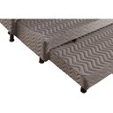 Ver imagem 3 de Cama Box Base C-2 Auxiliares Solteiro Universal Rústico Bordado Brown (88x188x32) - Paropas