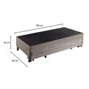 Ver imagem 4 de Cama Box Base C-2 Auxiliares Solteiro Universal Rústico Bordado Brown (88x188x32) - Paropas
