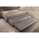 Ver imagem 7 de Cama Box Base C-2 Auxiliares Solteiro Universal Rústico Bordado Brown (88x188x32) - Paropas