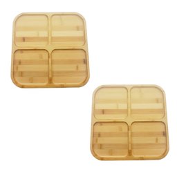 Kit 2 Petisqueiras Quadrada Bambu 20cm Class Home - 1