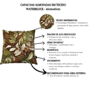 Ver imagem 2 de Kit 4 Almofadas Cheias Waterblock Impermeável Área Externa Folha Verde Fundo Marrom 45CMX45CM