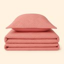 Ver imagem 1 de Kit Colcha Bela Microfibra Rosa - A\casa Kit Colcha Bela Microfibra Rosa Casal - A\casa