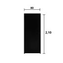 Ver imagem 3 de Porta Lambril com Fechadura Alumínio Preto 2.10 X 0.80 Lado Esquerdo - Hale