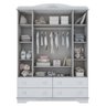 Quarto de Bebê Completo com Guarda-Roupa 4 Portas, Cômoda 5 Gavetas e Berço Capitonê - 4
