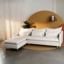 Ver imagem 1 de Sofá Modular 3 Lugares com Chaise e Pé Madeira Sôma CabeCasa MadeiraOriginals