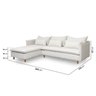 Sofá Modular 3 Lugares com Chaise e Pé Madeira Sôma CabeCasa MadeiraOriginals - 5