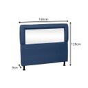Ver imagem 4 de Cabeceira Espelhada 140cm Casal Azul