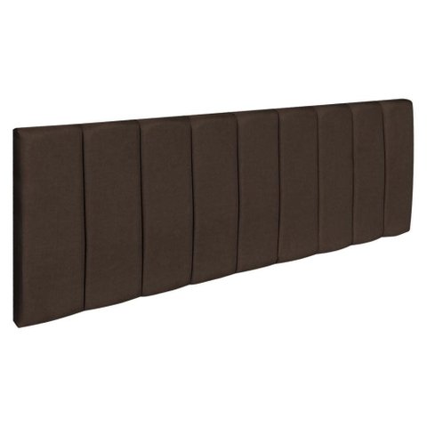 Cabeceira Painel King 1,95m Holanda Suede Marrom - Pallazio