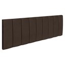 Ver imagem 1 de Cabeceira Painel King 1,95m Holanda Suede Marrom - Pallazio