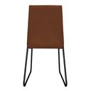 Ver imagem 4 de Kit 6 Cadeiras de Jantar Estofada Lille Base Preta Veludo Terracota - Montanaris Decor