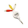 Cabo Retrátil Áudio E Vídeo - P2 ( 3,5 Mm ) X 3 Rca Zipip3 - 1