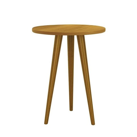 Mesa de Canto Theo Savana com Pés Amadeirado - Reller Móveis