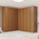 Ver imagem 1 de Guarda-Roupa Planejado 5 Peças 9 Portas Arani CabeCasa MadeiraOriginals Marrom/Cinamomo