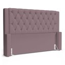 Ver imagem 1 de Cabeceira Atena para Cama Box Casal Padrão 140cm Capitonê com Frame Veludo Rosê - Desk Design