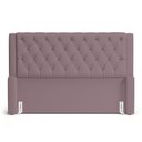 Ver imagem 3 de Cabeceira Atena para Cama Box Casal Padrão 140cm Capitonê com Frame Veludo Rosê - Desk Design