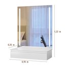Ver imagem 1 de Camarim Lyon com Led Cor:branco Acetinado