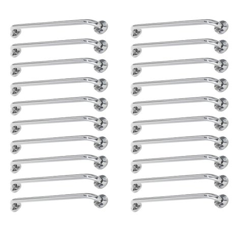 Alça de Apoio 80cm Barra Inox Segurança Kit 20 Unidades Cadeirante Deficiente Idoso Quarto Banheiro 