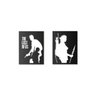 Kit 2 Placas Decorativas Gamer Geek The Last Of Us 2:Preto/Preto - 1