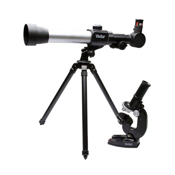 Kit combinado telescópio e microscópio