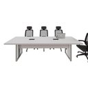 Ver imagem 5 de Mesa de Reunião 2,70m X 0,90m 2 Cx de Tomadas Pés Metal F5