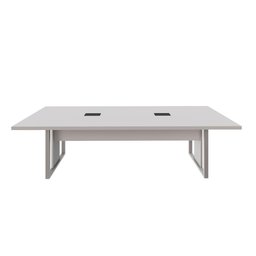 Mesa de Reunião 2,70m X 0,90m 2 Cx de Tomadas Pés Metal F5 - 3