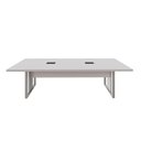Ver imagem 3 de Mesa de Reunião 2,70m X 0,90m 2 Cx de Tomadas Pés Metal F5