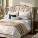 Ver imagem 5 de Cabeceira Cama Box Casal 140 cm P05 Lisboa Linho Creme - Lyam Decor