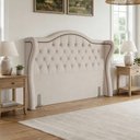 Ver imagem 4 de Cabeceira Cama Box Casal 140 cm P05 Lisboa Linho Creme - Lyam Decor