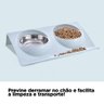 Comedouro Duplo para Pet Gatos e Cães Pequenos - 4