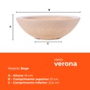 Ver imagem 3 de Vaso Bacia Verona Bege 16 Terrano