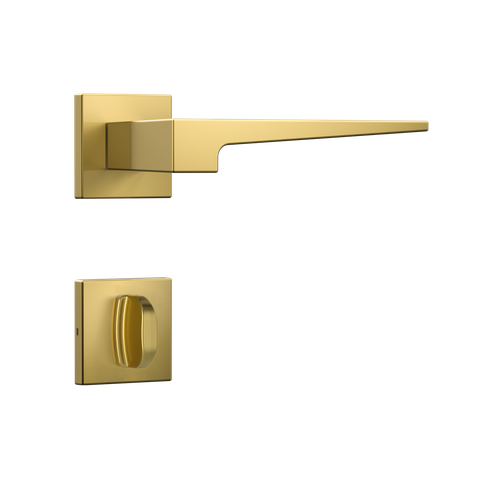 Fechadura 3200 Roseta Quadrada Banheiro - Gold