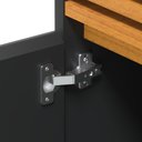 Ver imagem 2 de Buffet Aparador Ripado 2 Portas com Pés de Mdf Bahamas 92cm - Via Nossa - Preto e Cedro