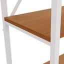 Ver imagem 4 de Estante para Livros Albi 4 Prateleiras Canela/branco - Kappesberg