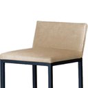 Ver imagem 2 de Banqueta Alta Luxo Dani com Encosto - Base Metal Preto:bege