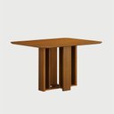 Ver imagem 6 de Conjunto Sala de Jantar Mesa Amanda 4 Cadeiras 120cm Miami Yescasa Marrom/Cinamomo/Palha