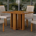Ver mais imagens de Conjunto Sala de Jantar Mesa Amanda 4 Cadeiras 120cm Miami Yescasa Marrom/Cinamomo/Palha