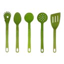 Ver imagem 1 de Jogo Conjunto de Talheres Nylon Utensílios Verde 5 Peças