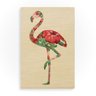 Quadro de Madeira - Flamingo Tropical - 1