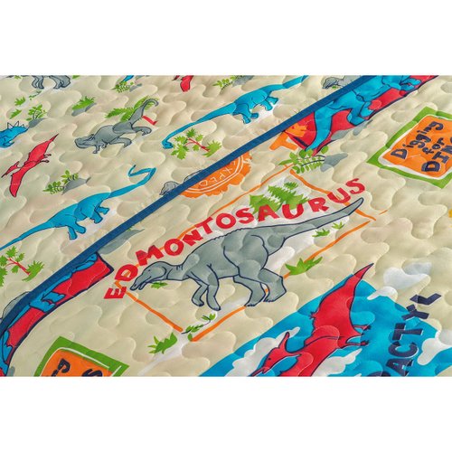 Jogo de Cama Infantil Menino Estampado Dinossauro 2 Peças Tecido Microfibra