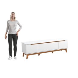 Rack Kappesberg 3 Portas Branco 180cm - 9