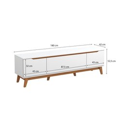 Rack Kappesberg 3 Portas Branco 180cm - 3
