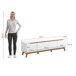Rack Kappesberg 3 Portas Branco 180cm - 4