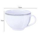 Ver imagem 3 de Jogo 12 Xícaras com Pires Tramontina Azzura Porcelana 250ml Chá Café Padaria Bistrô Cafeteria