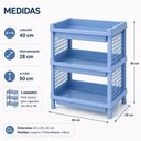 Ver mais imagens de Kit 2 Prateleiras Organizadoras 3 Niveis Plasticas Multiuso Cozinha Armario Bancada Frutas Alimentos